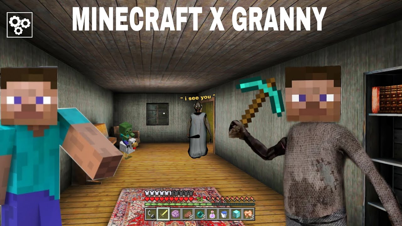 GRANNY | PLAYING AS MINECRAFT SEWER HORROR GAMEPLAY 