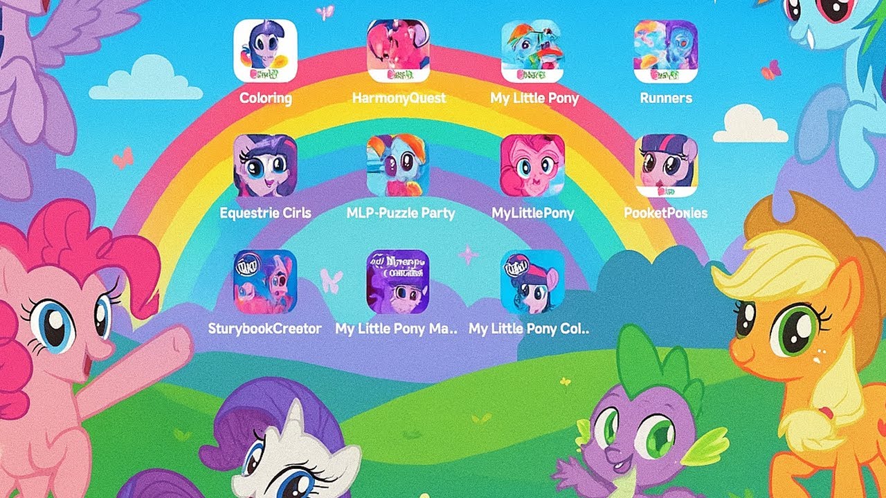My Little Pony: Color by Magic,Harmony Quest,World,Rainbow Runners,Equestria Girls,Puzzle Party