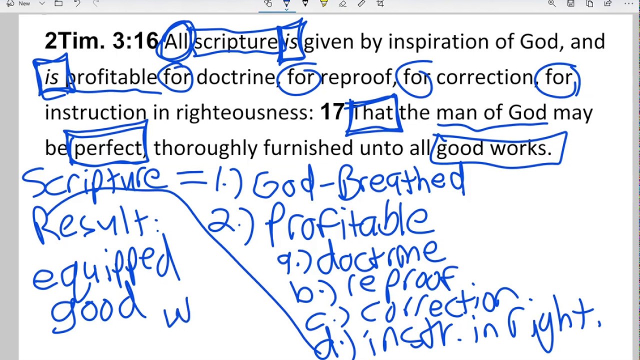 Bible Study - 2 Timothy 3:16