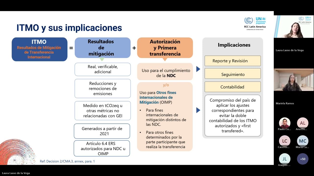 Taller virtual sobre mecanismos de mercado, transparencia climática y ajustes correspondientes