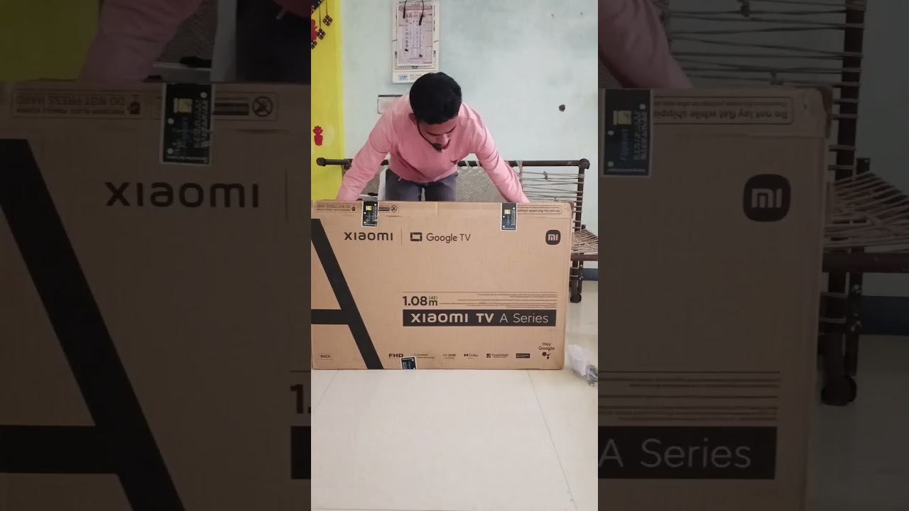 Mi TV unboxing installation #tv#tvinstallation#installation#tecnical#subscribe