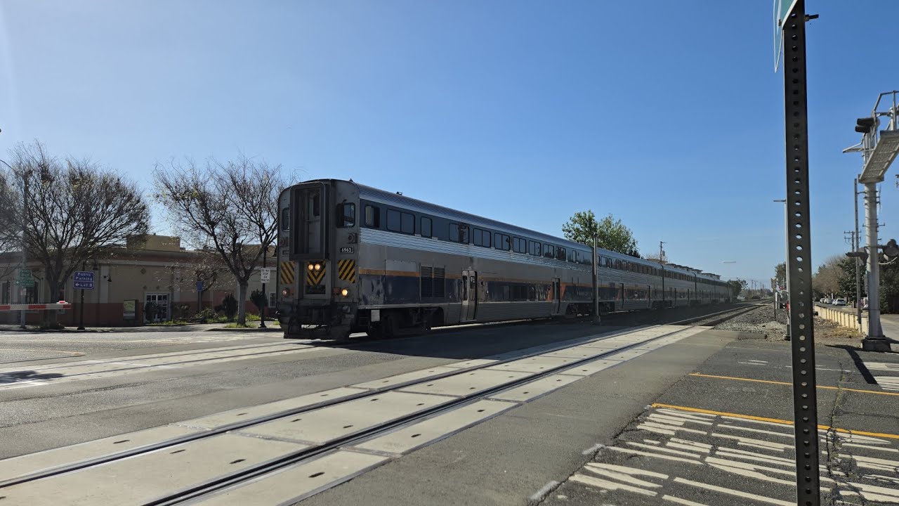 Amtrak Capitol Corridor #530 at Fremont Blvd with CDTX #6962 Cab Car and #2003 F59PHI