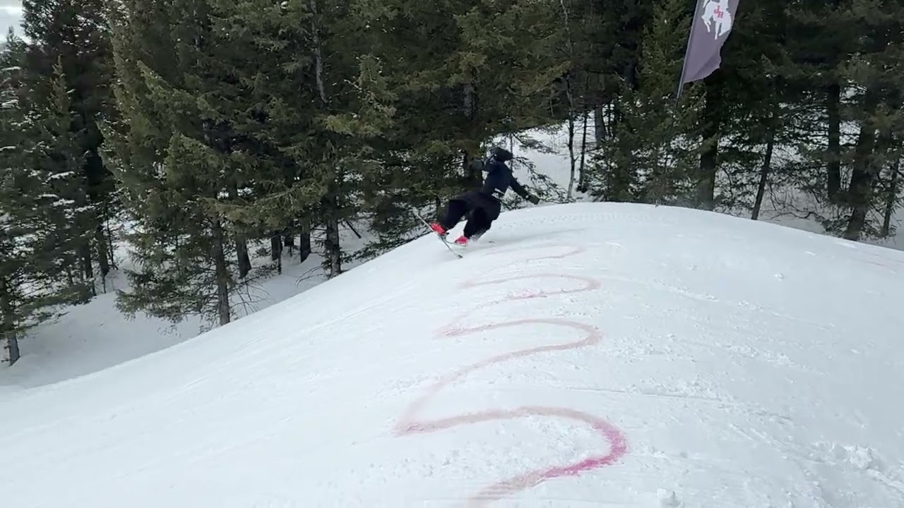 Jack Skiing - Trying a Knuckle Trick -Jackson Hole Mountain Resort 
