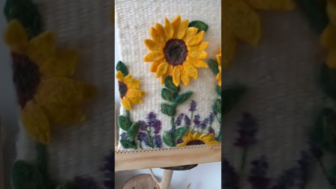 Girasoles en vellón