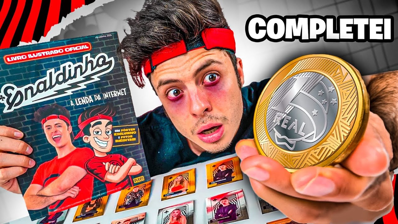 COMPLETANDO O ÁLBUM DO ENALDINHO COM APENAS 1 REAL EM 24 HORAS!
