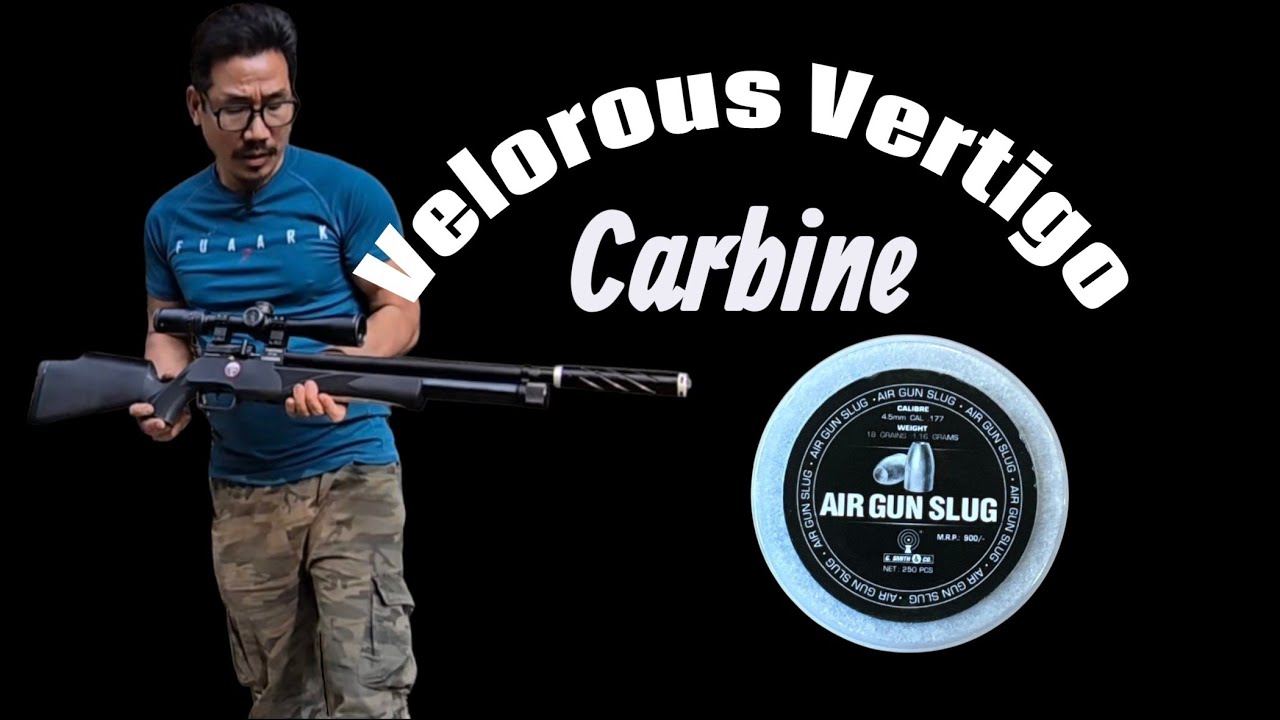 VALOROUS VERTIGO CARBINE .177 CAL//VERTIGO CARBINE ACCURACY TEST WITH AIRGUN SLUG 18GR