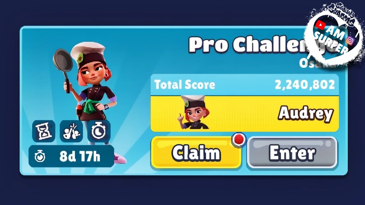 Subway Surfers Osaka 2025 : Upcoming PRO CHALLENGE to get AUDREY on Subway Surfers New Version 4.0.1