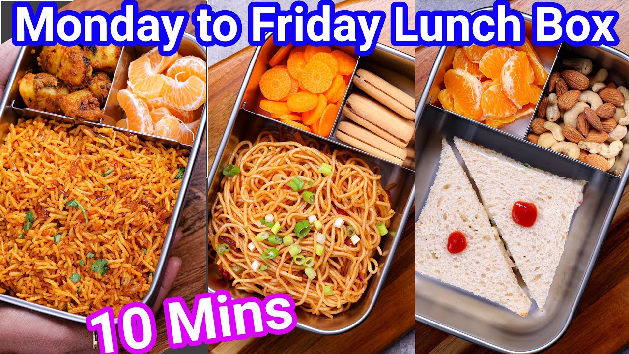 Monday 2 Friday Lunch Box Recipes - Just 10 Mins | Quick & Easy Tiffin Box Recipes for Kids & Adults