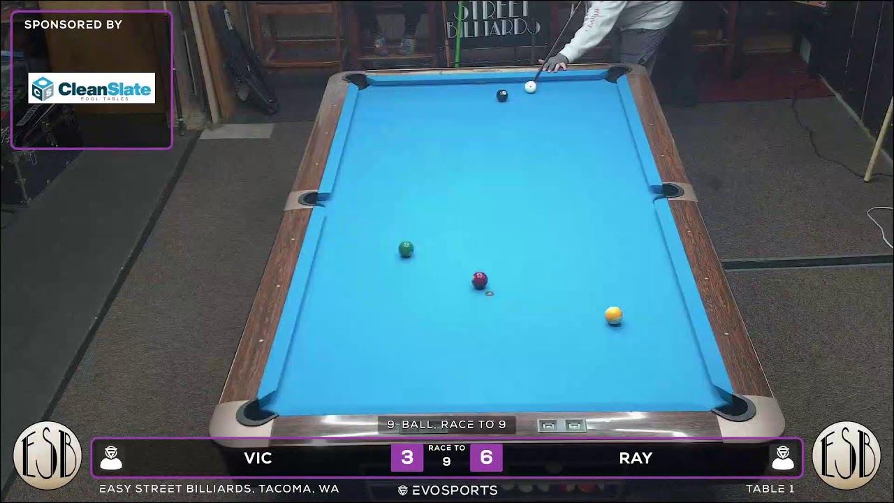 VIC vs RAY - EASY STREET BILLIARDS - TABLE 1 | EvoSports