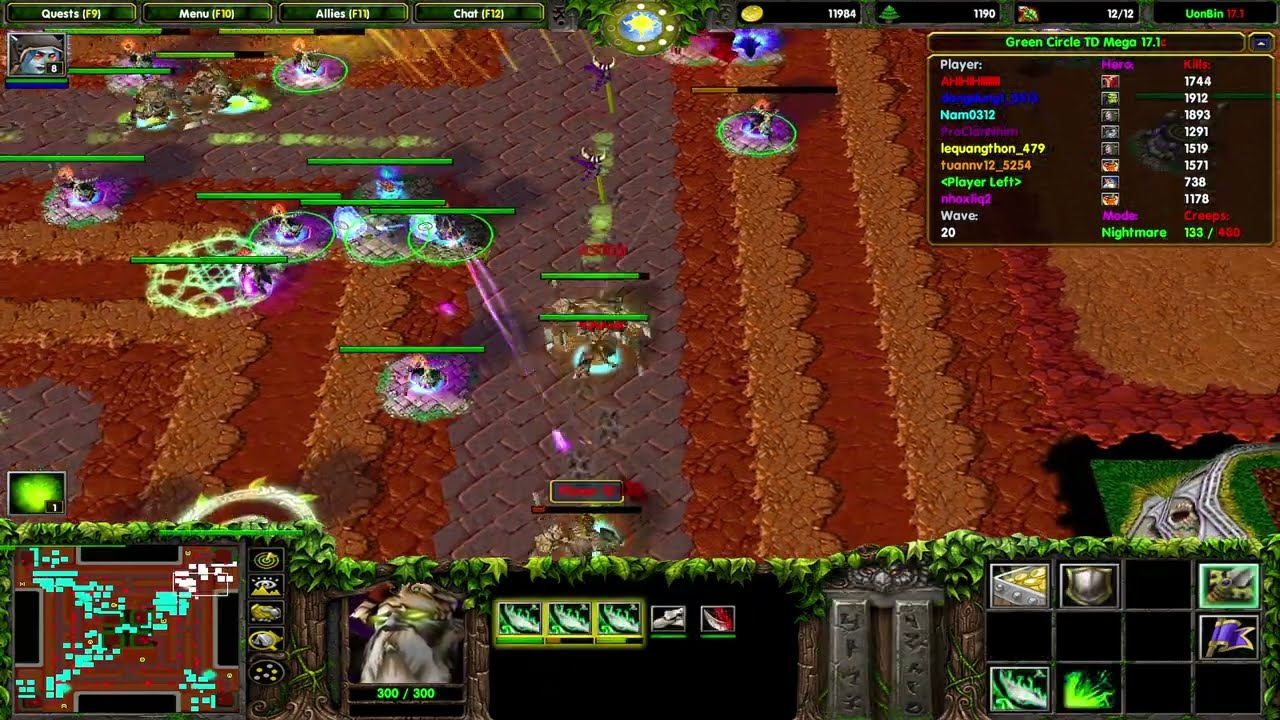 Sylvanas - Cân Mọi Địa Hình | WARCRAFT III : GREEN CIRCLE TD MEGA 17.1c (Nightmare Mode)