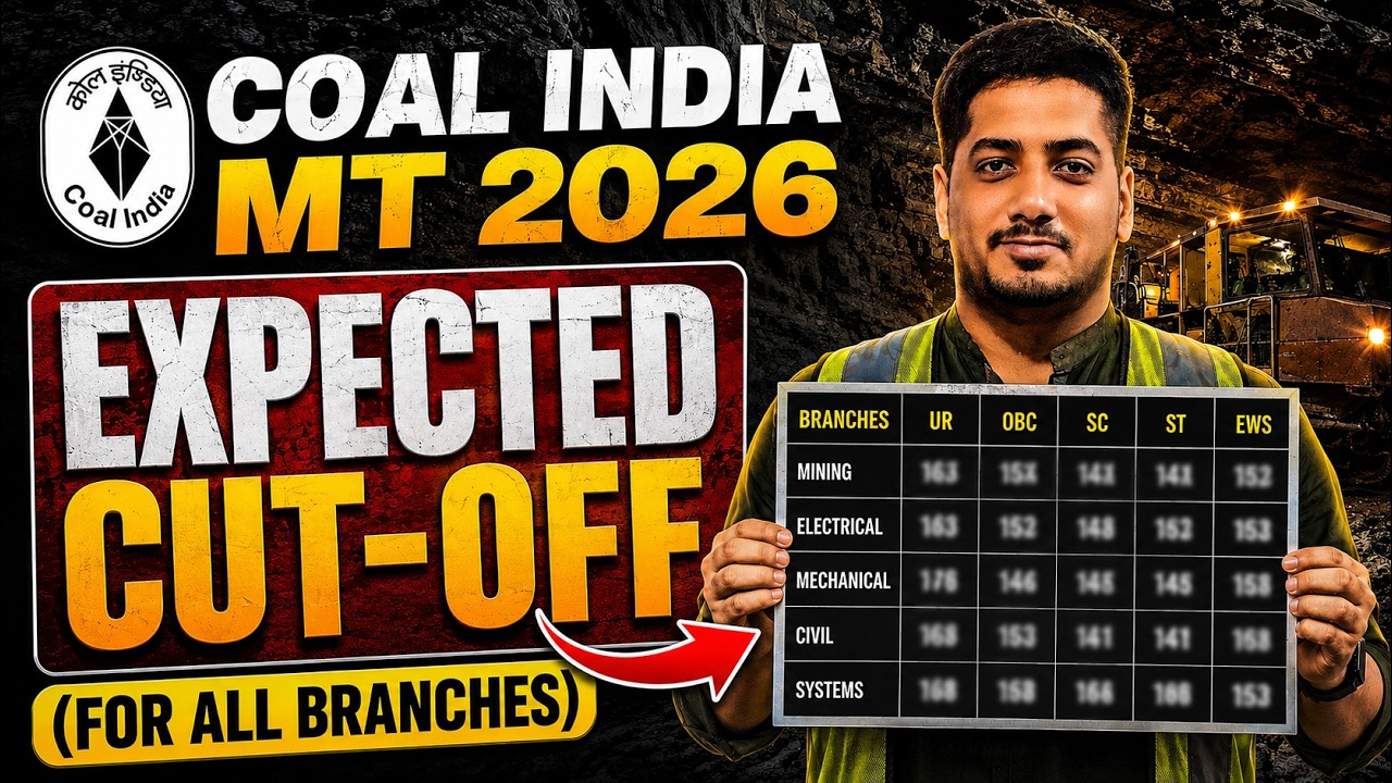 CIL MT Expected Cutoff 2026 | Coal India Limited Cutoff 2026 | CIL Expected Cutoff #rishabhsir