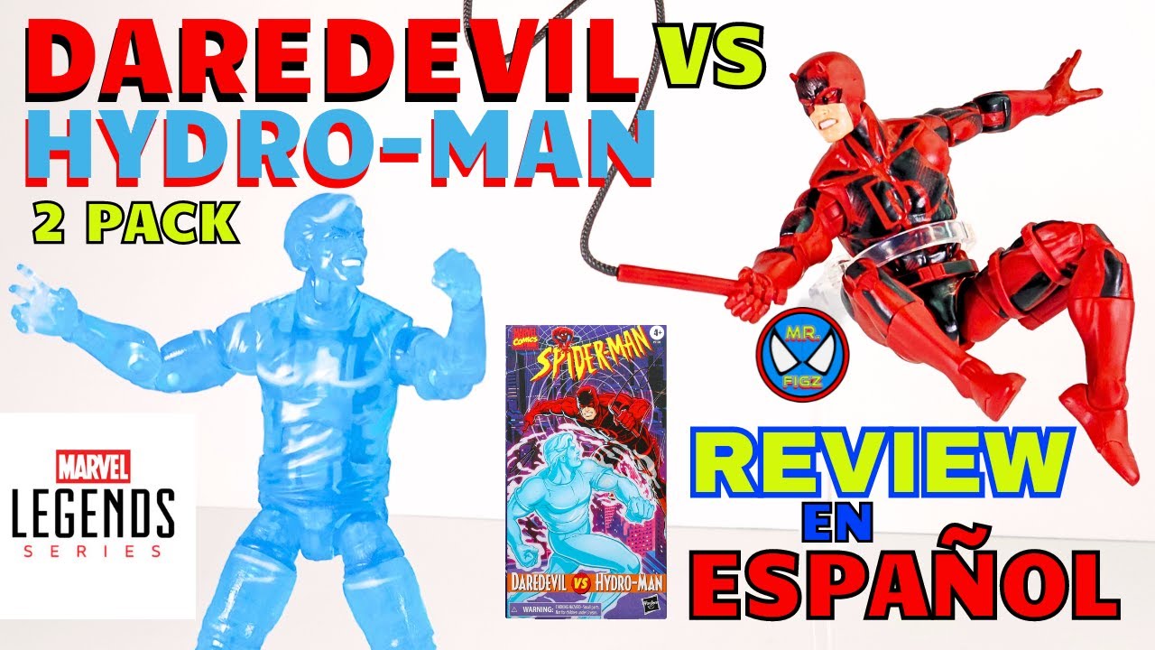 DAREDEVIL vs HYDRO-MAN Marvel Legends 2 pack  VHS Spiderman Animated Series REVIEW en ESPAÑOL