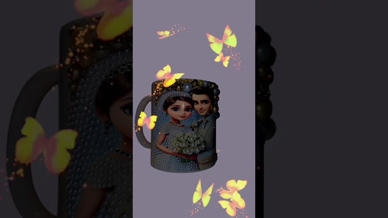 # Turn the magic of your wedding into a story piece &ndash; wedding mug with elegant pearl design!#💖💖💖