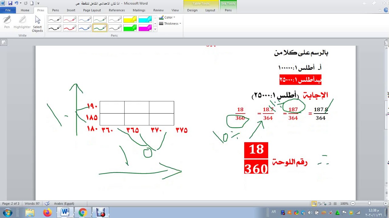 مثال محلول على اطلس 25000:1