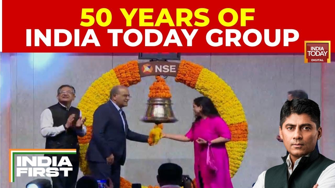 India Today Group Rings NSE Bell to Mark 50 Years; Aroon Purie Reaffirms Promise of Fearless
