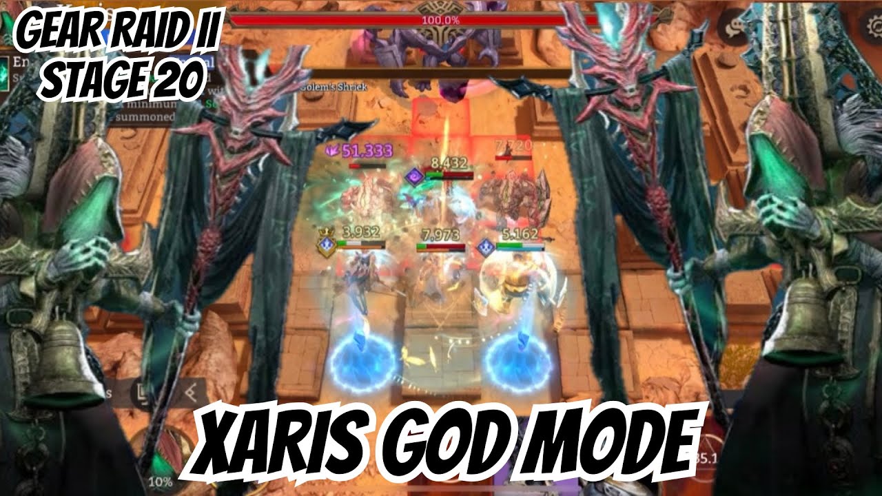 XARIS DOMINATES GEAR RAID 2 STAGE 20 | WATCHER of REALMS #wor #games