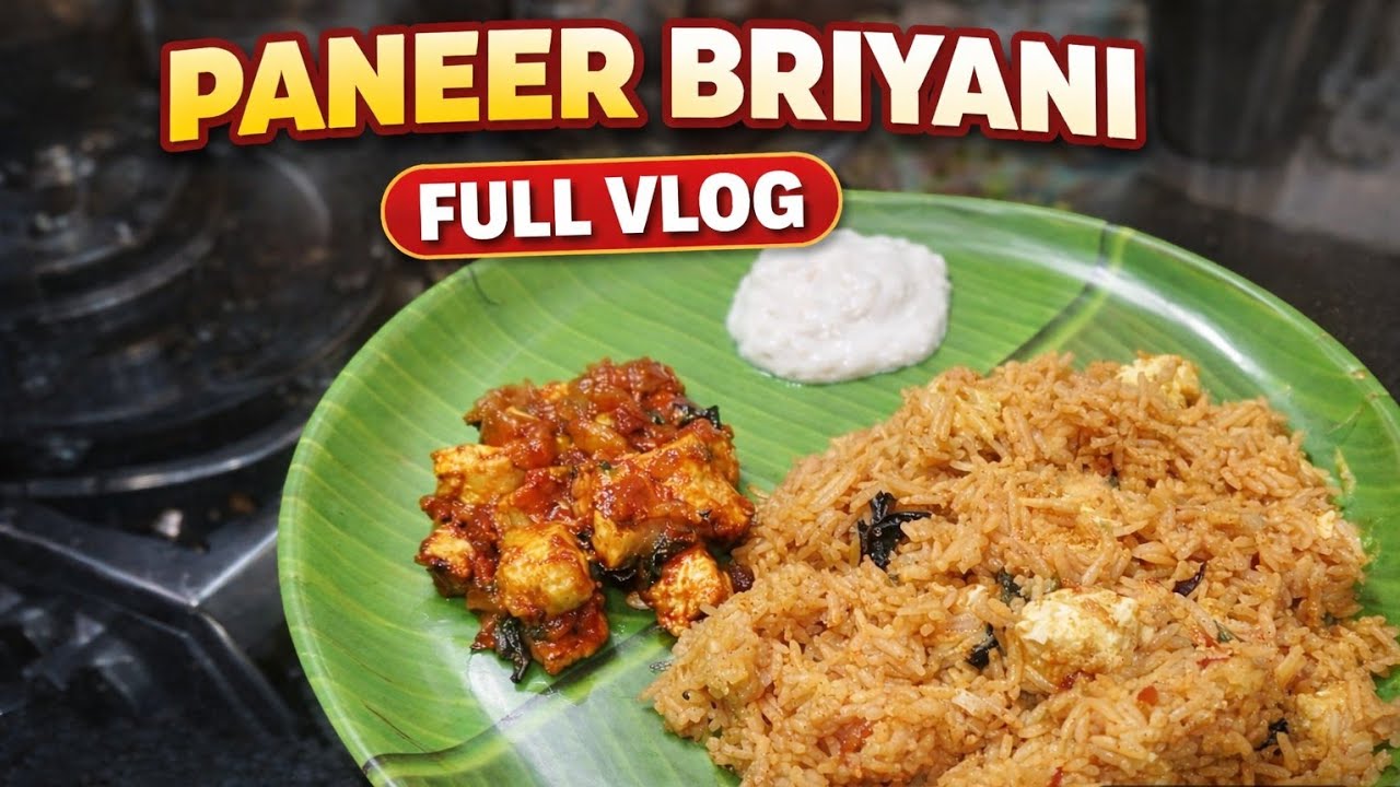 Hotel Style Paneer Biryani Recipe Easy & Tasty Paneer Briyani in Tamil VegBiryani#food #briyanirecip