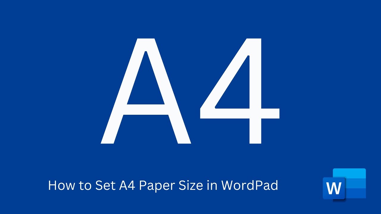 How to Set A4 Paper Size in WordPad