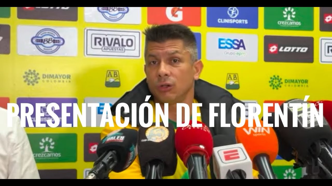 Gustavo Florentín presentado como nuevo técnico de Atlético Bucaramanga. Rueda de prensa Florentín