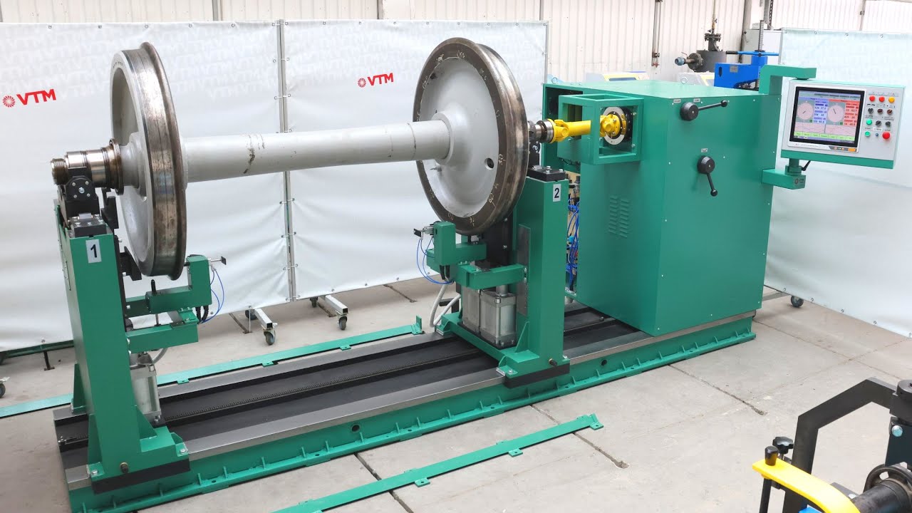 Wheelset balancing machine 9718К - Runout and unbalance measurement - VTM Group