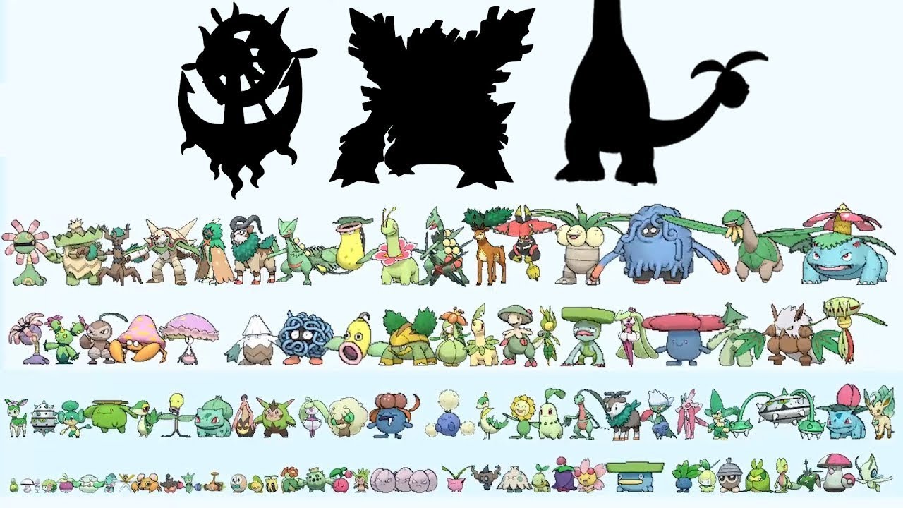 All GRASS Pokemon From Smallest to Biggest 2020