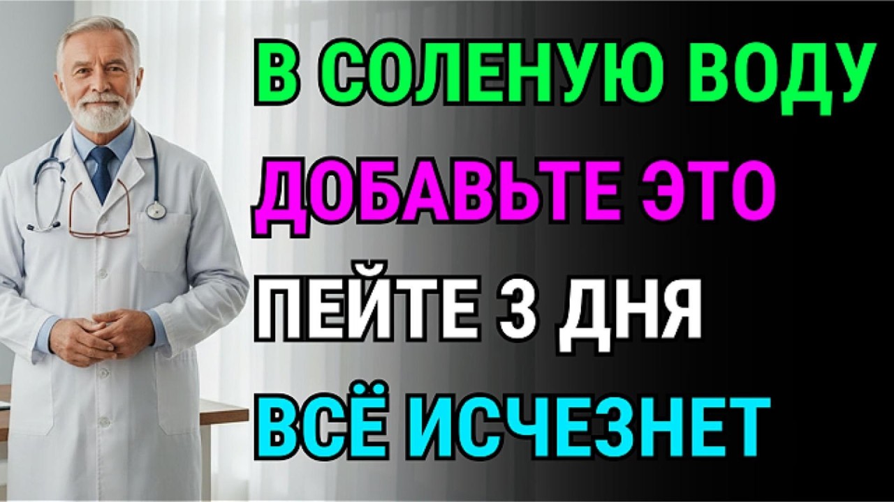 Даже врачи не знали! Соленая вода уберет ночное мочеиспускание и воспаление. Раскрыта тайна!