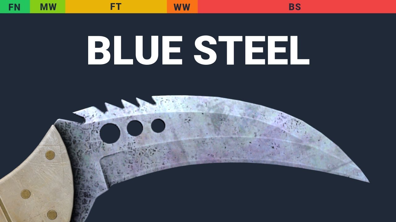 Talon Knife Blue Steel - Skin Float And Wear Preview