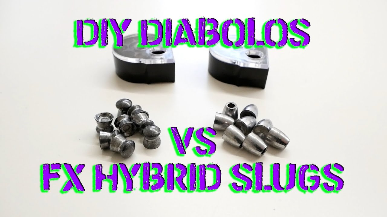 AEA HP Max 9mm / DIY Diabolos vs FX Hybrid Slugs in 7,5J