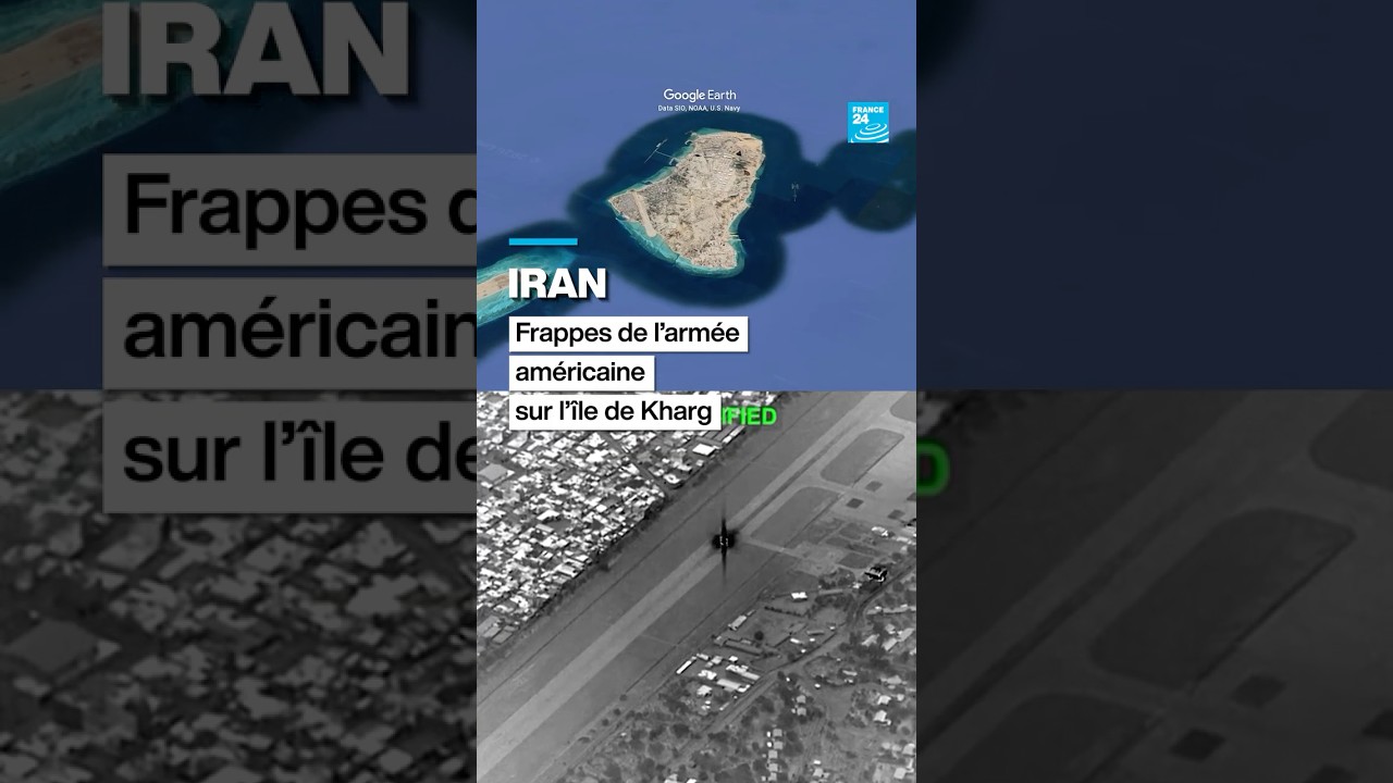 Iran : frappes de l&rsquo;arm&eacute;e am&eacute;ricaine sur l&rsquo;&icirc;le de Kharg &bull; FRANCE 24