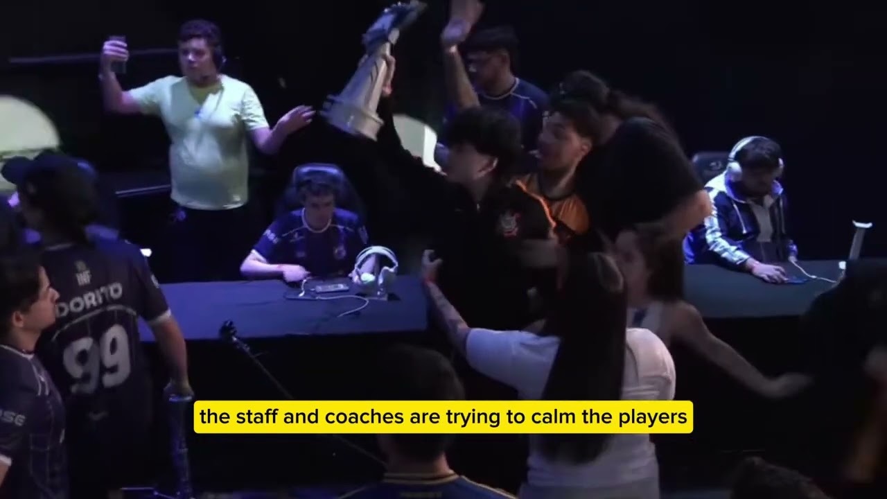 Hesu taunting the opposing team After winning the MPL LATAM SEASON 3 CHAMPIONCHIP FINALS