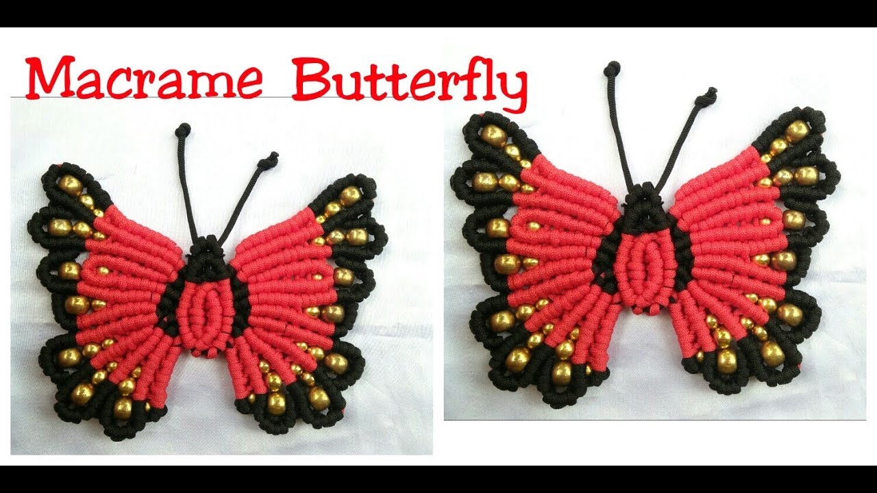 DIY Macrame Butterfly Wall Hanging Making Video