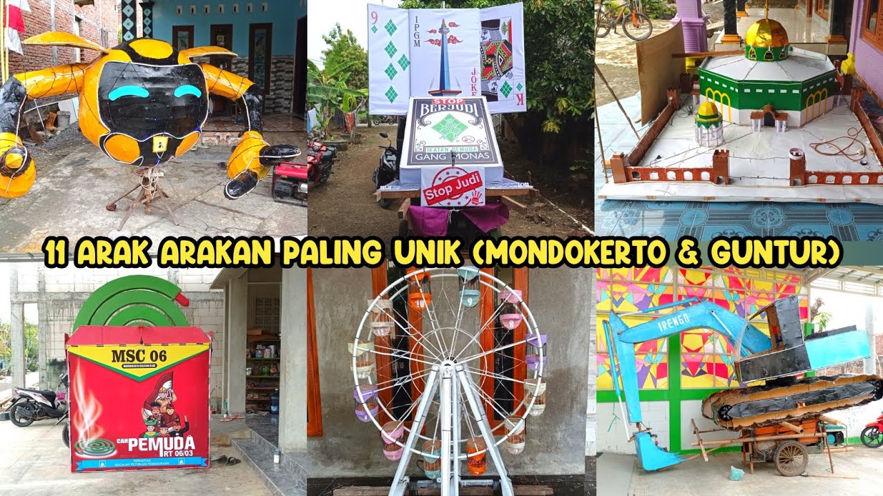 11 Arak Arakan Paling Unik. Takbir Keliling Mondokerto Guntur 2024