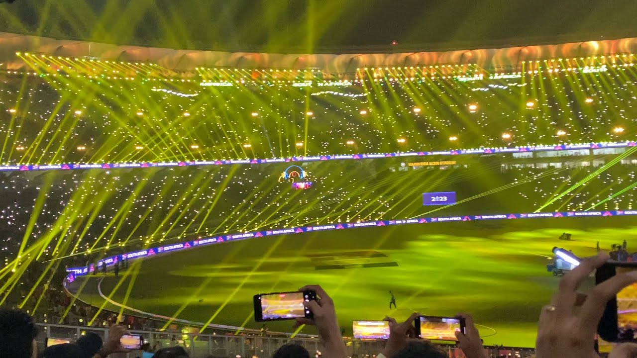 ICC World Cup 2023 Final || Light and Laser Show at Narendra Modi Stadium