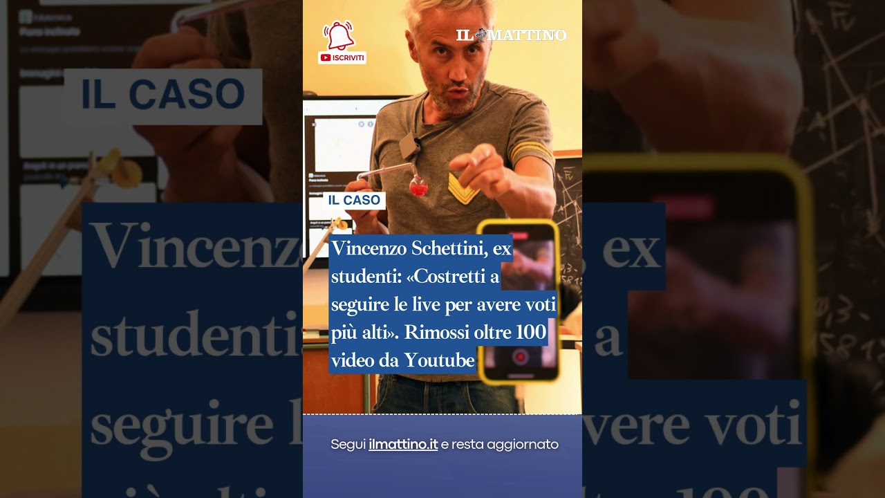 Vincenzo Schettini, ex studenti: &laquo;Costretti a seguire le live per avere voti pi&ugrave; alti&raquo;