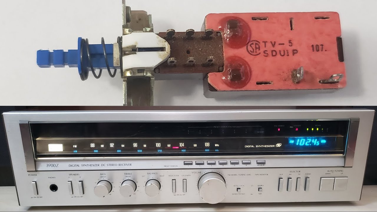 Sansui 3900Z: Rebuilding TV-5 SDU1P Power Switch