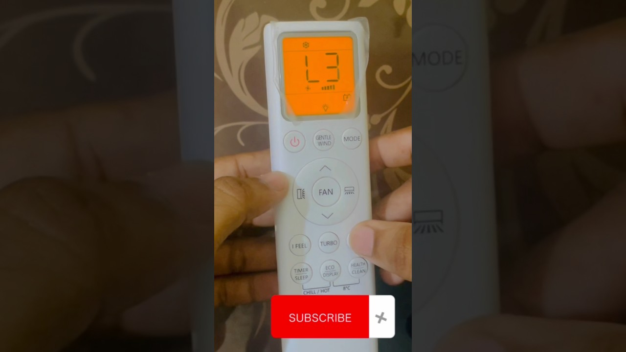 TCL AC Remote setting #tcl #remote #t3b #genius