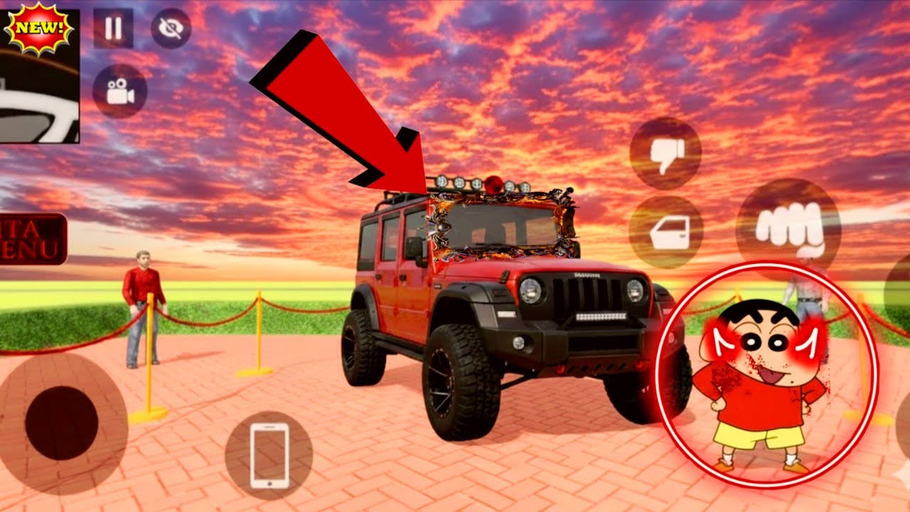 🤑Shinchain laya new modified Mahindra Thar🚒 4x4 indian theft auto simulation #2026 