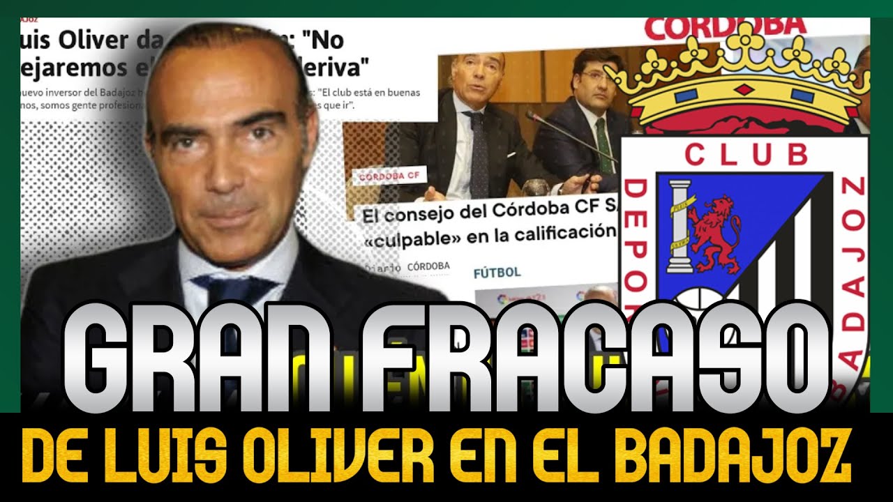 CD BADAJOZ, OTRO CLUB QUE HUNDE LUIS OLIVER