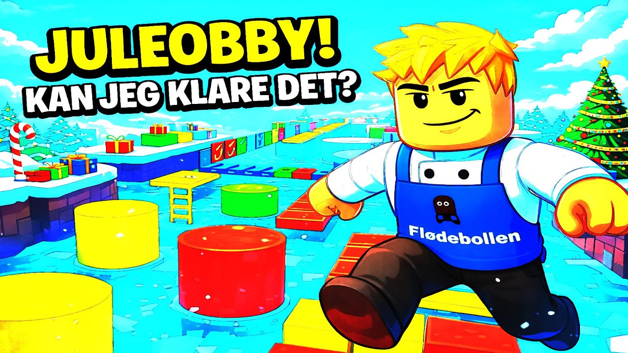 JuleObby - Kan jeg klarer det? - Christmas Santa Claus Parkour Obby  Dansk Roblox med @floedebollen