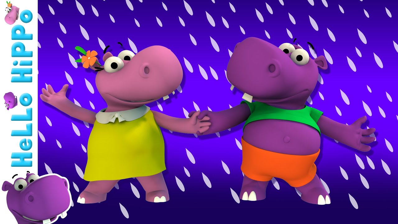 Rain Rain Go Away Song | Hello Hippo 3D Rhymes & Kids Songs