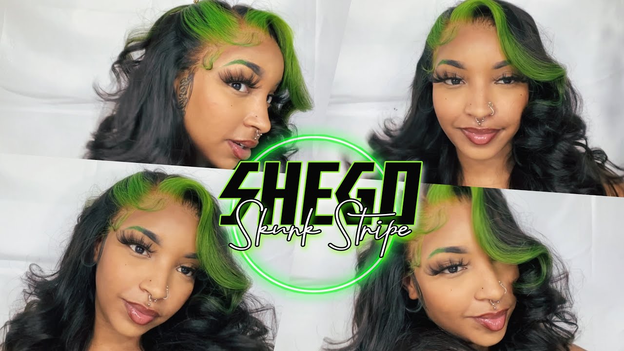 HOW TO: SHEGO Inspired Skunk Stripe | Wand/Pin Curls FT. AliPearl Hair