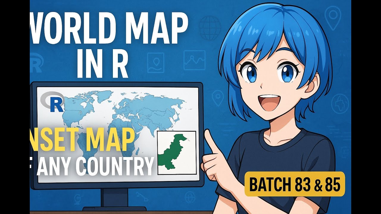 How to Create a World Map with Inset Map of Any Country in R | Batch 83 & 85