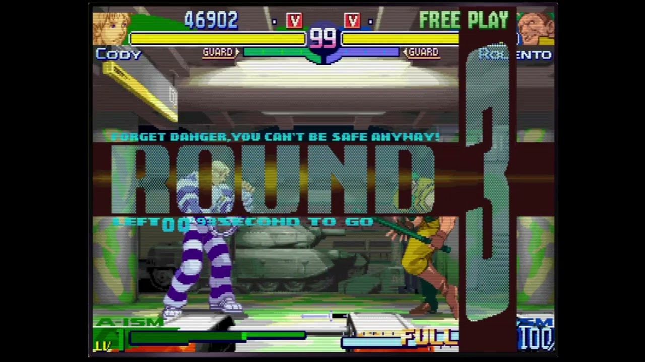 SF Alpha 3 - Cody vs Rolento