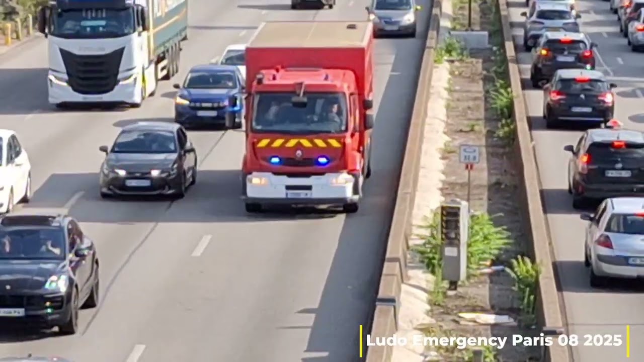 BSPP Compilation 2025 dont nouveau VSAV ( FPTL FA FACA SPVL PS ) Paris fire truck responding 
