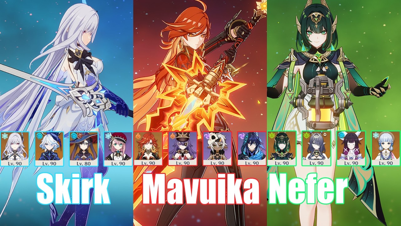 Stygian Onslaught Lv 5 Fearless | C0 Skirk & C0 Mavuika & C0 Nefer | 6.4 | Genshin Impact