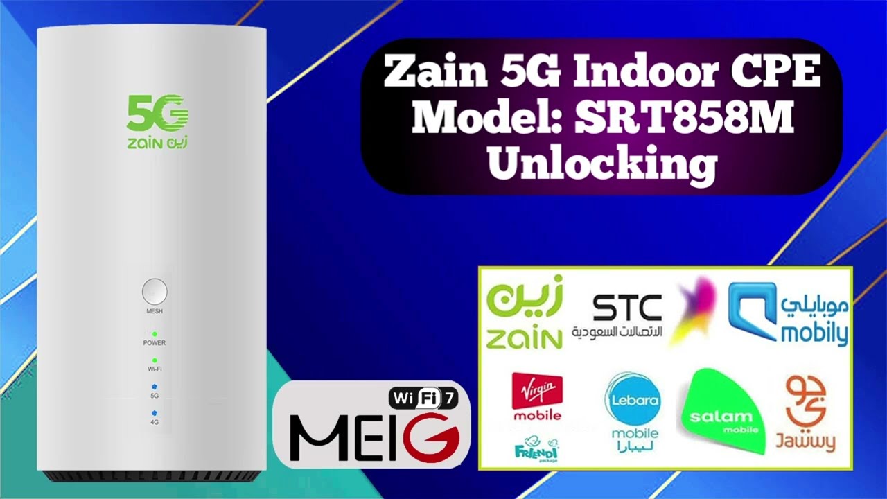 How to Unlock Zain 5G SRT858M | Decryption Zain 5G Indoor CPE MeiG (SRT858M) Use Any Sim Card