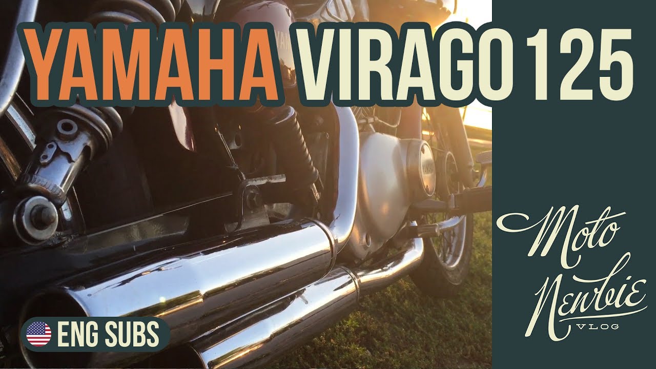 Yamaha VIRAGO 125 - test, review, max speed [ENG SUBS]