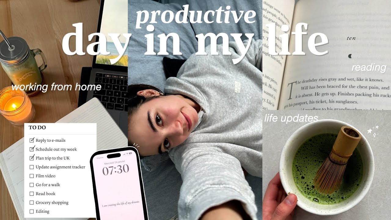 7am productive & realistic day in my life | working from home, life updates, balanced routine