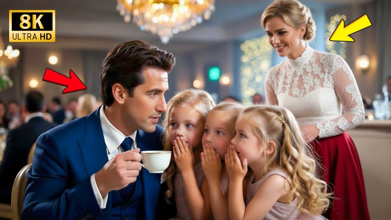 Single dad was having tea alone—until triplet girls whispered: 