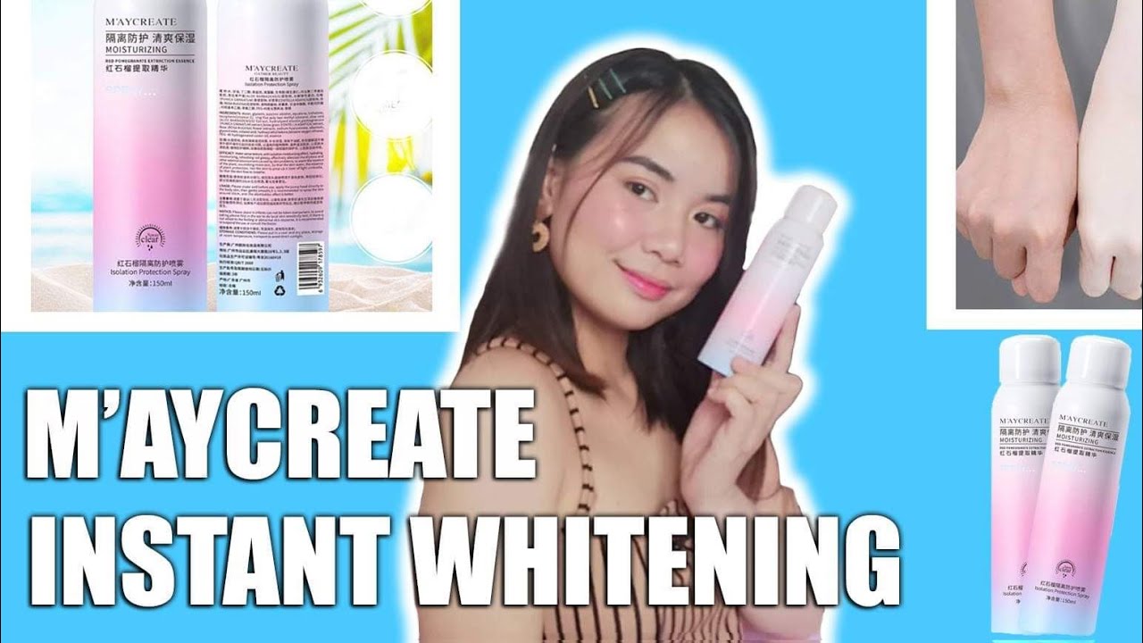 INSTANT WHITENING SPRAY  M'AYCREAT MOISTURIZING BOTTLE SPRAY SA LAZADA